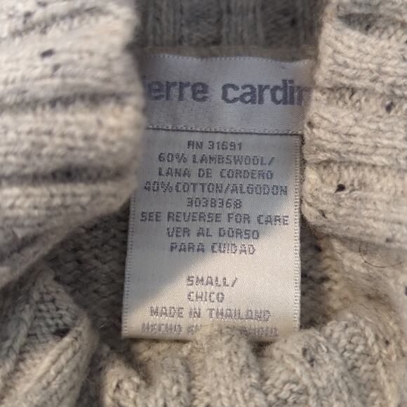 Pierre Cardin Vintage Aztec Lambswool/Cotton T-Neck Sweater Women's Size S - Picture 3 of 11